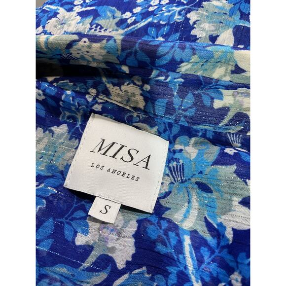 Misa Los Angeles 'Viola' Blue Voile Dress Size S - Picture 4 of 5